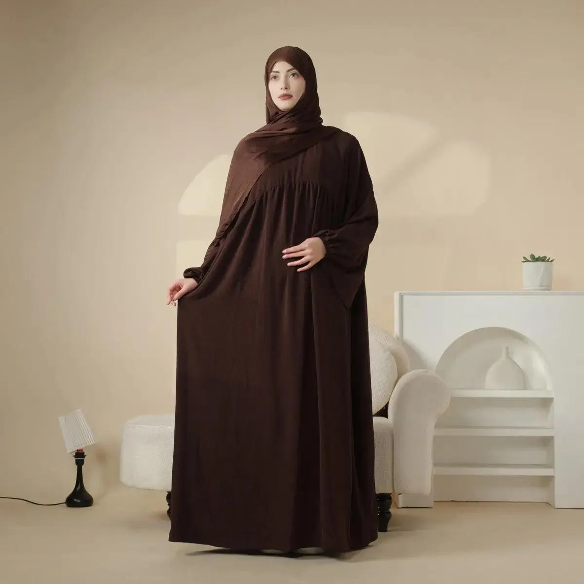 MA035 New Crepe Reversible Abaya