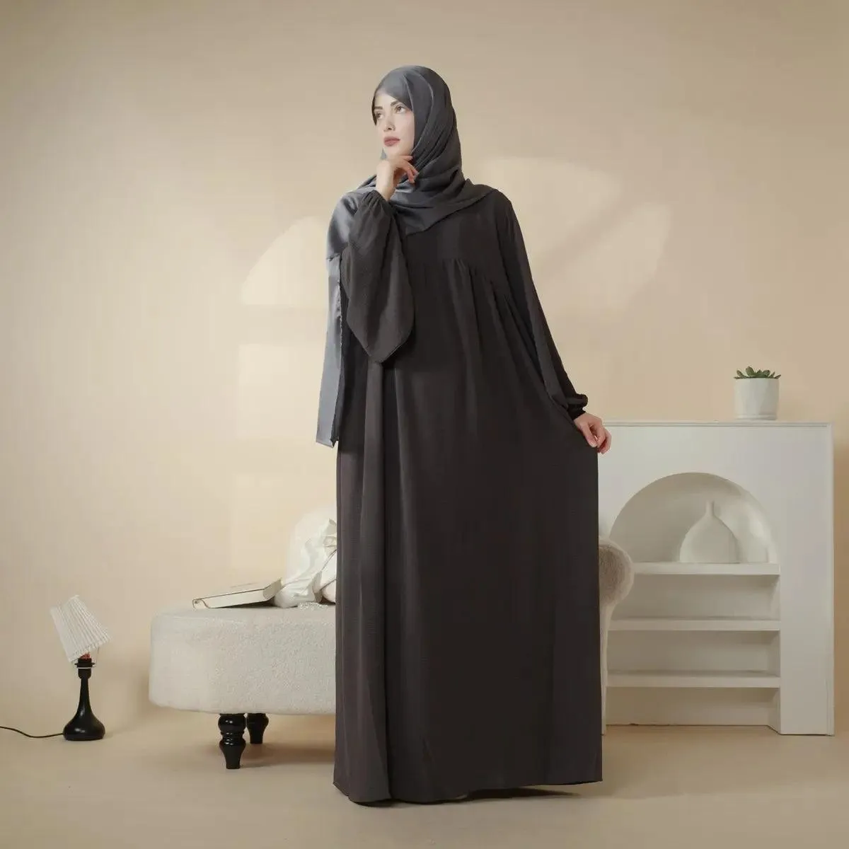 MA035 New Crepe Reversible Abaya