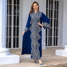 MA062 Sequin Embroidered Evening Dress Abaya