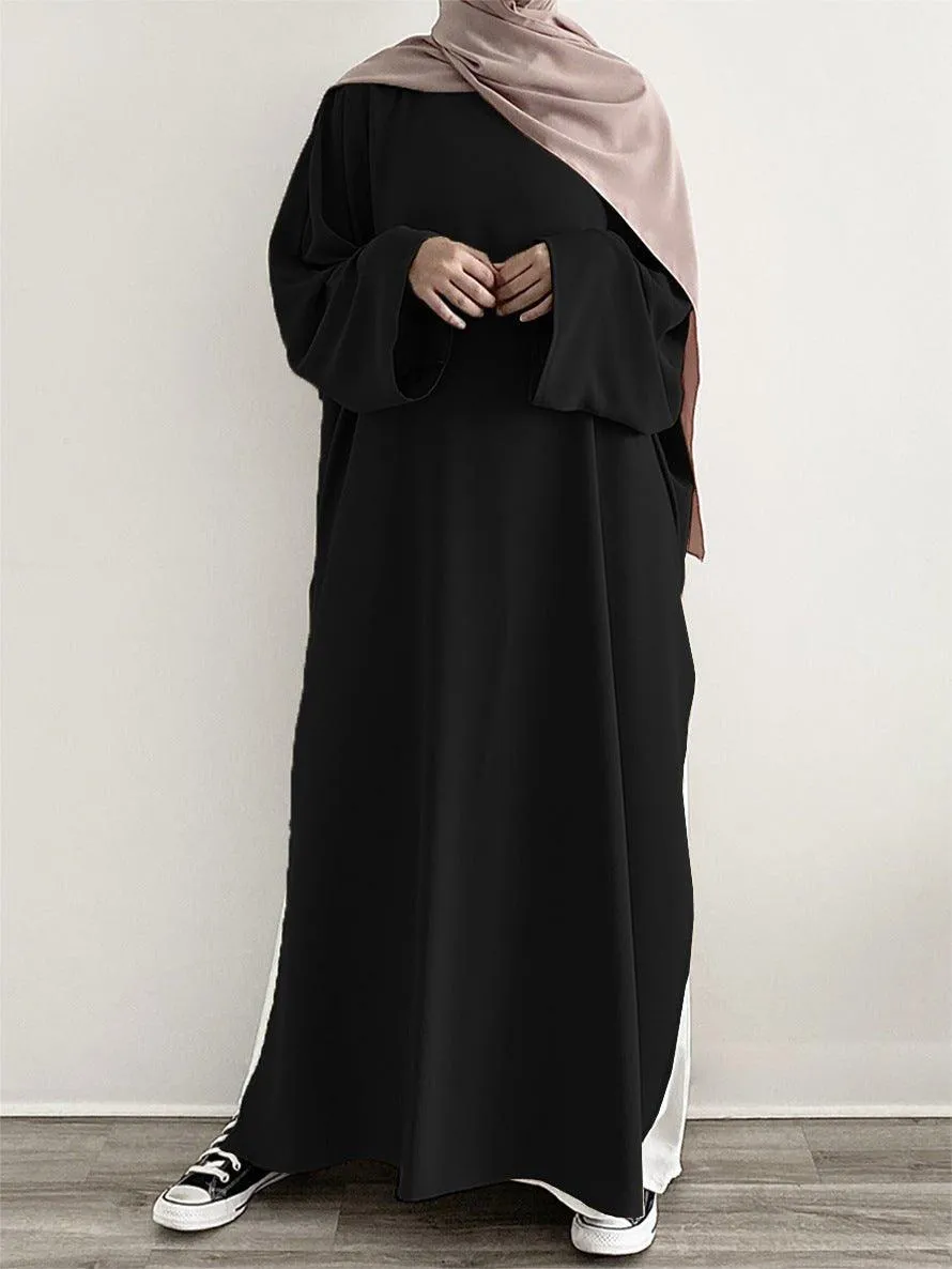 MA063 Casual Fashion Slit Abaya