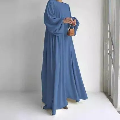 MA066 Simple Puff Sleeve Abaya