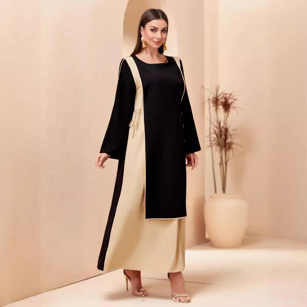 MA068 Patchwork Slimming Abaya