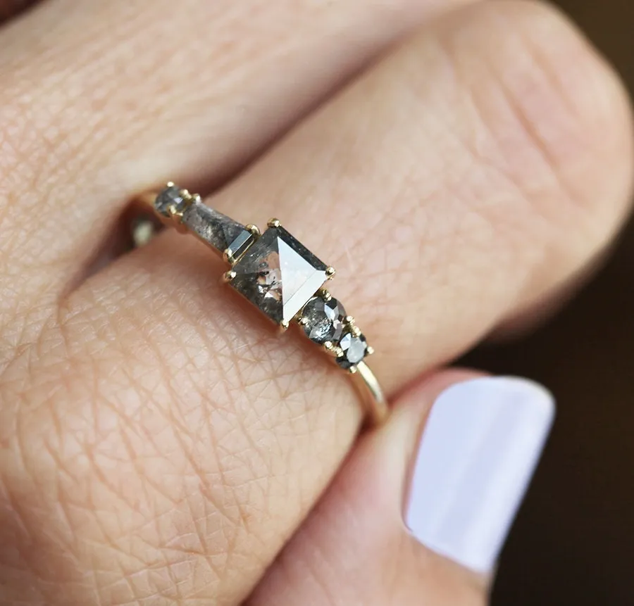 Maisie Salt & Pepper Diamond Ring