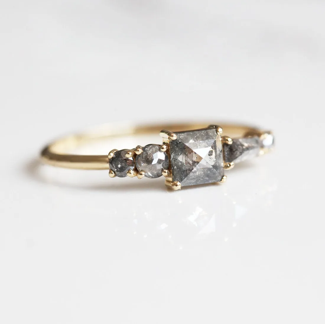 Maisie Salt & Pepper Diamond Ring