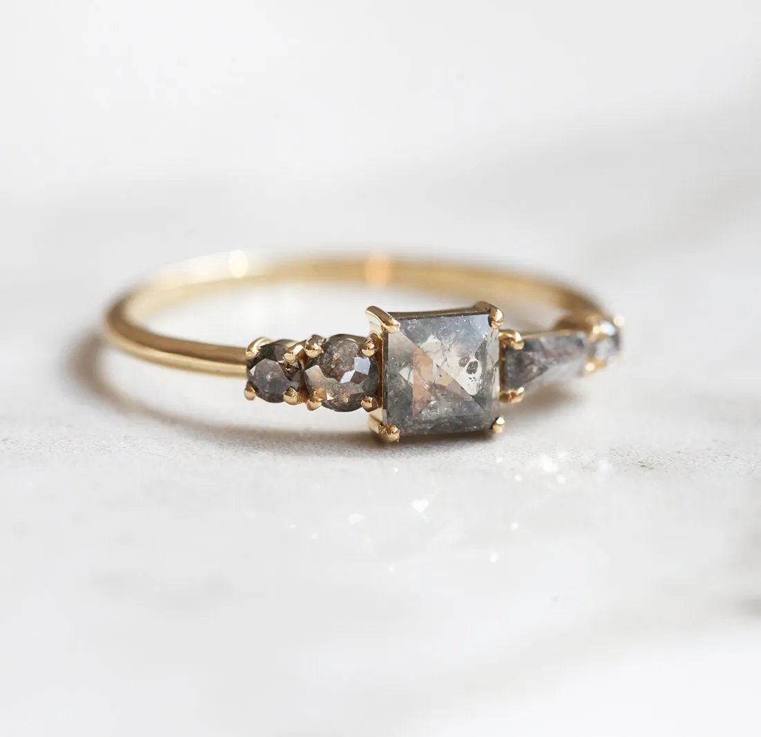 Maisie Salt & Pepper Diamond Ring