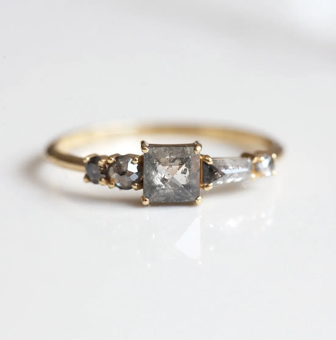 Maisie Salt & Pepper Diamond Ring