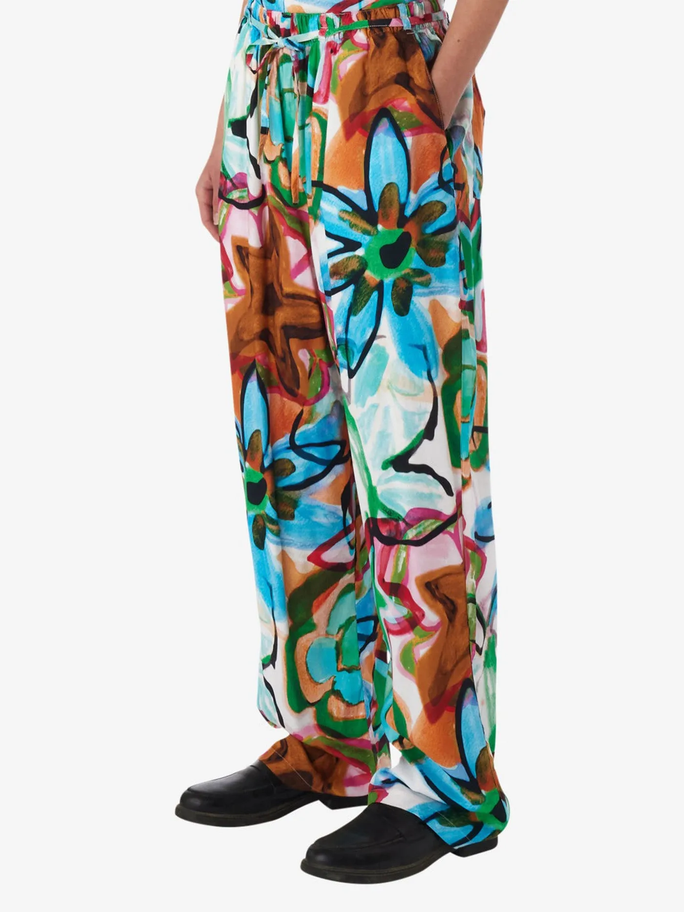 Marker Drawn Flower Pants