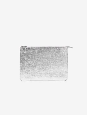 Martello Pineapple Leather Laptop Case | Silver