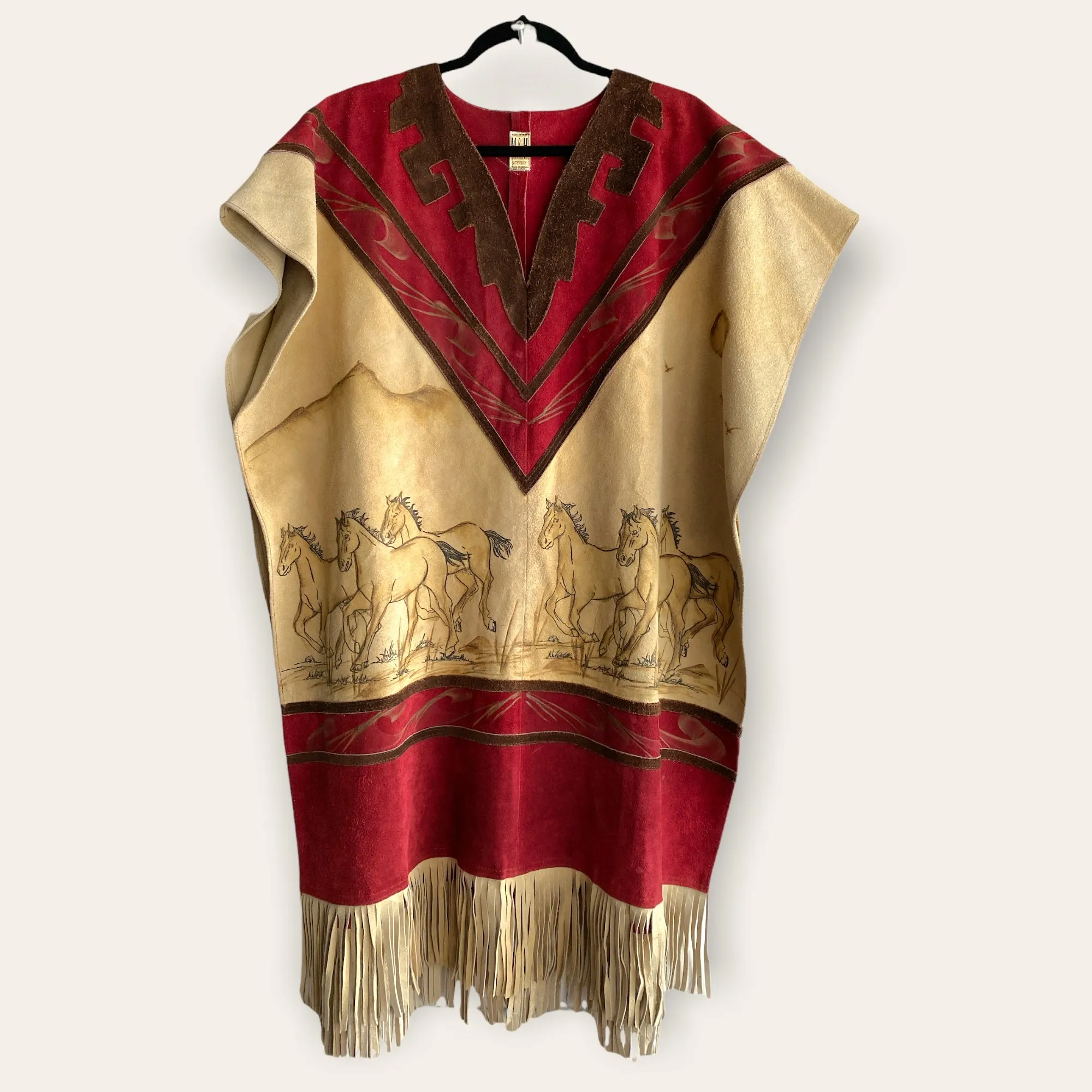 Mexican Suede Poncho