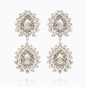 Milano Earrings / Crystal / Silvershade