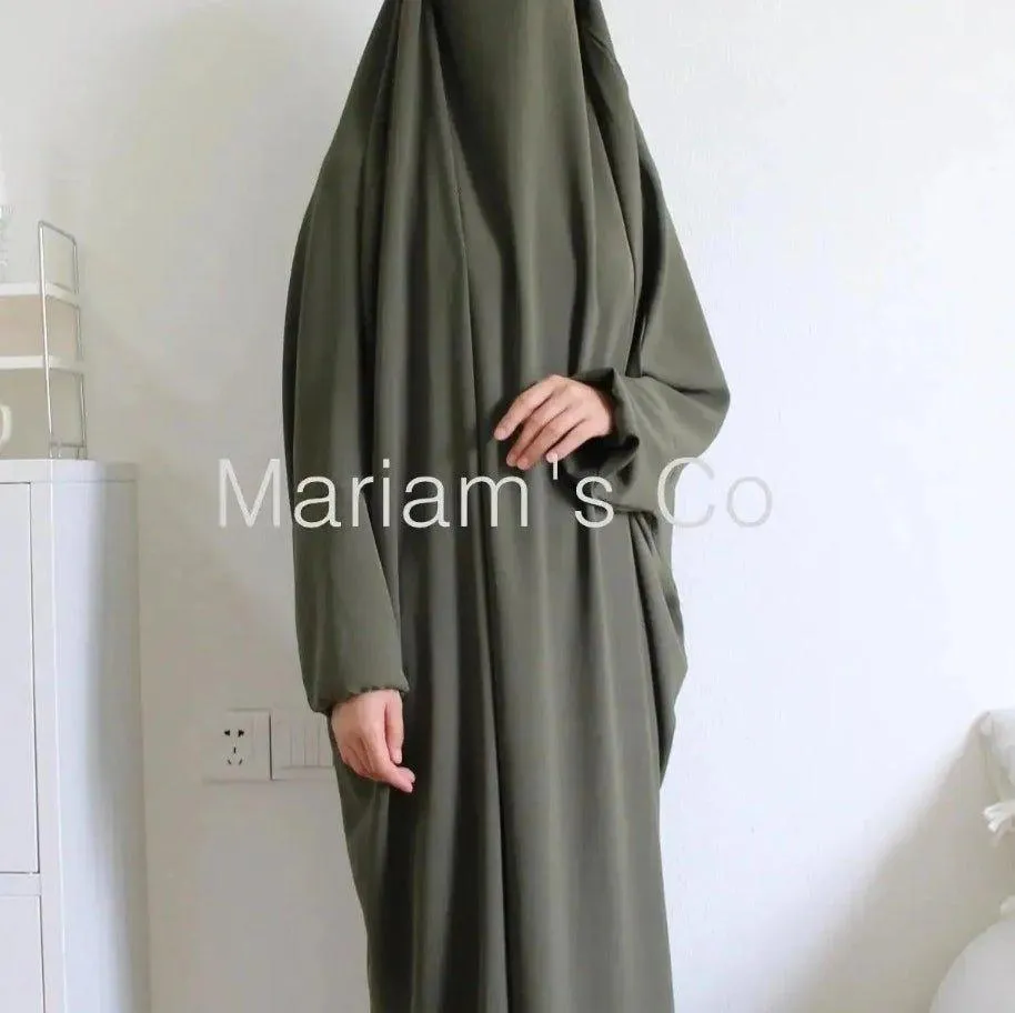 MJ0055 Viscose Niqab Attached 1-Piece Jilbab