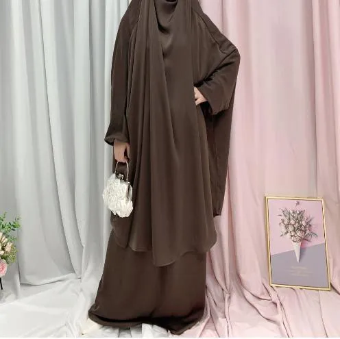 MJ008  Nida Fabric 2-Piece Set Jilbab