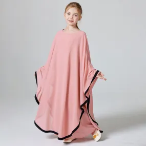 MKG001 Girls Chiffon Smock Abaya 2-piece set