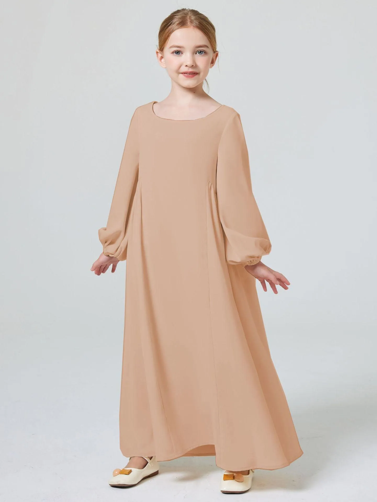 MKG004 Girls' Puff Sleeve Abaya