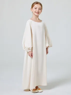 MKG004 Girls' Puff Sleeve Abaya