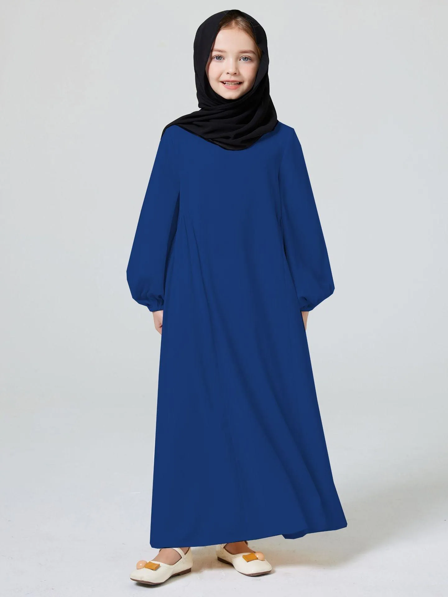 MKG004 Girls' Puff Sleeve Abaya