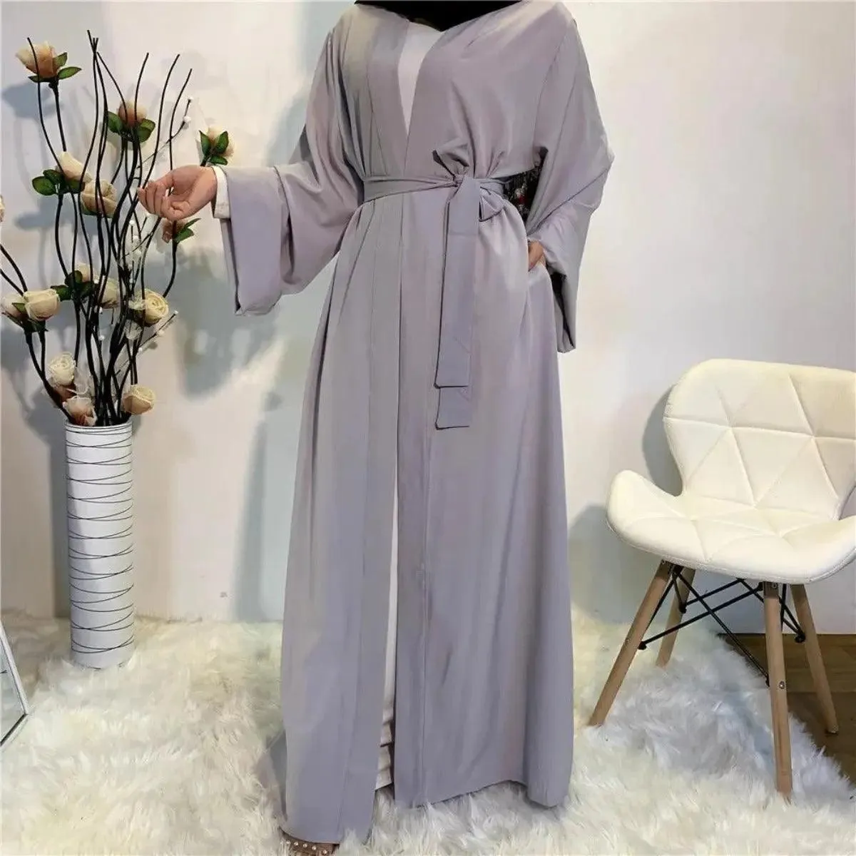 MOA005  Basic Plain Open Abaya