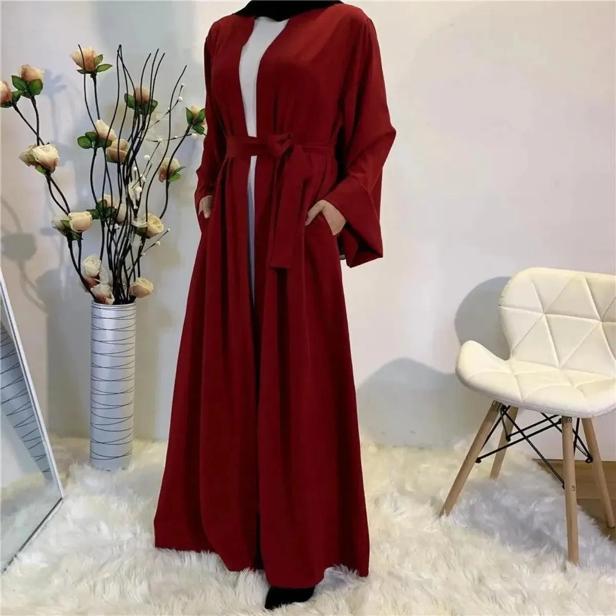 MOA005  Basic Plain Open Abaya