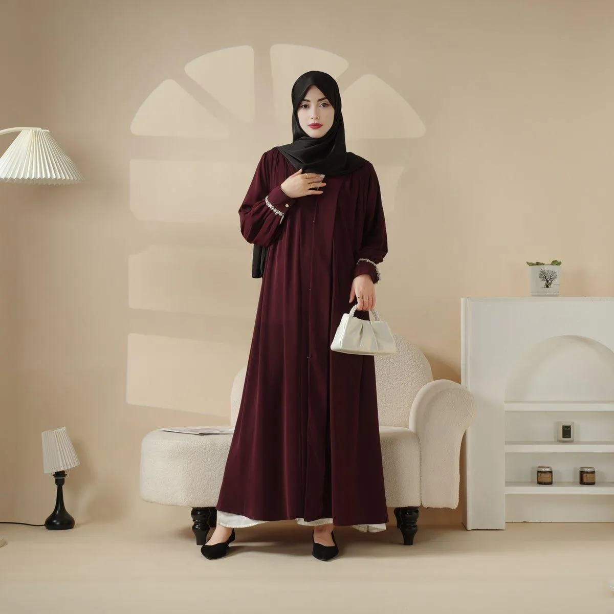 MOA061 Western Style Cardigan Abaya