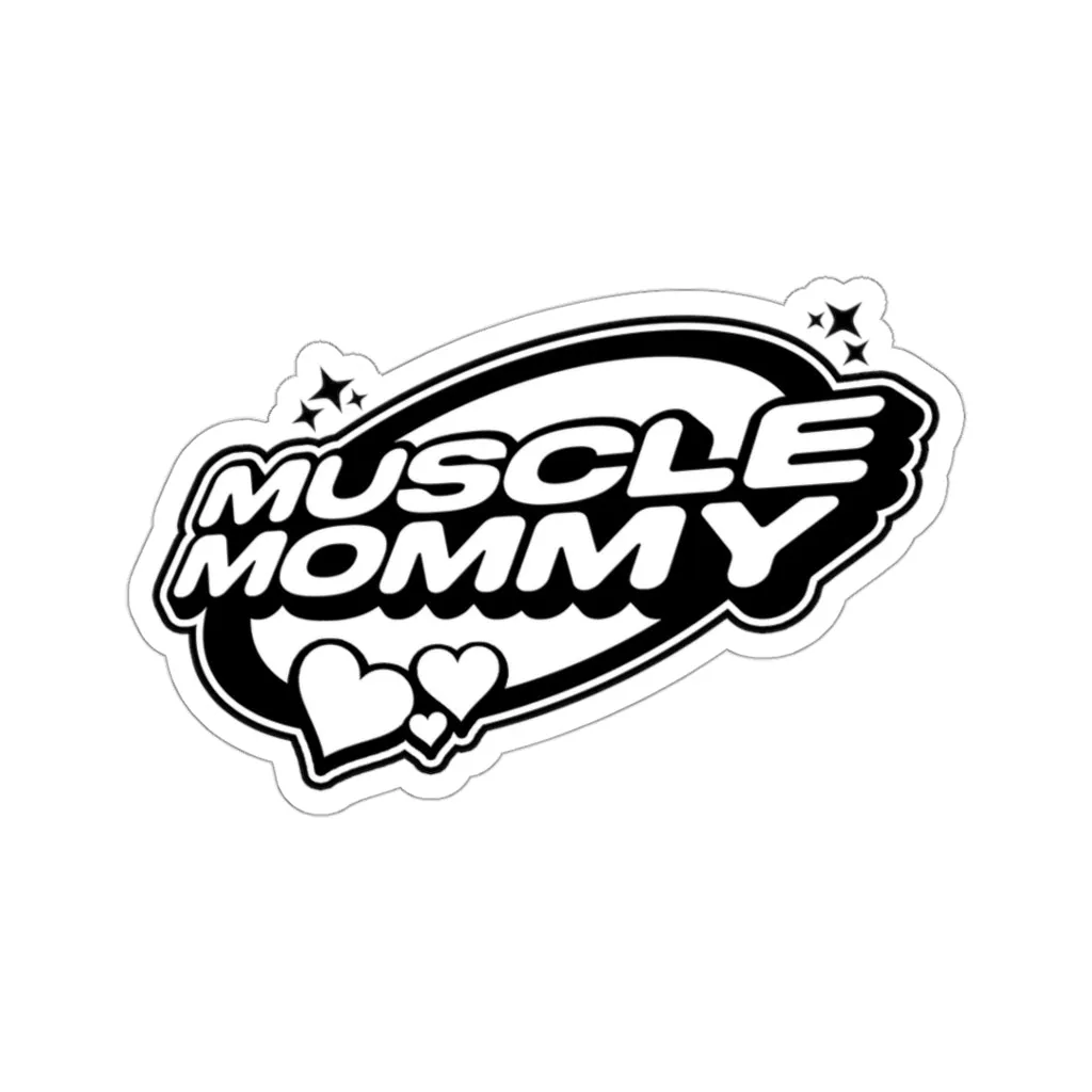 MUSCLE MOMMY (B&W)- STICKER