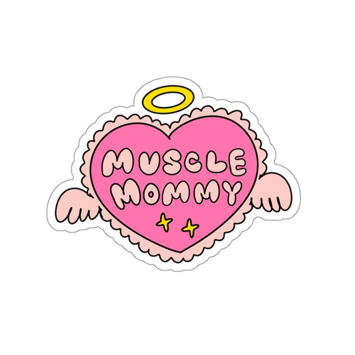 MUSCLE MOMMY HEART- STICKER