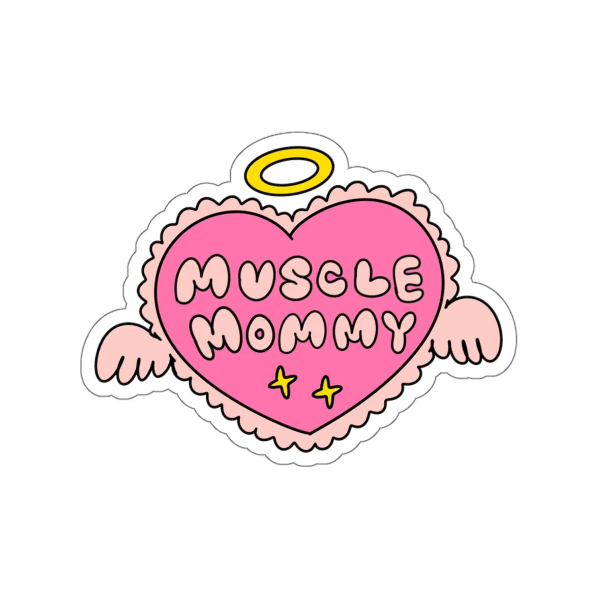 MUSCLE MOMMY HEART- STICKER