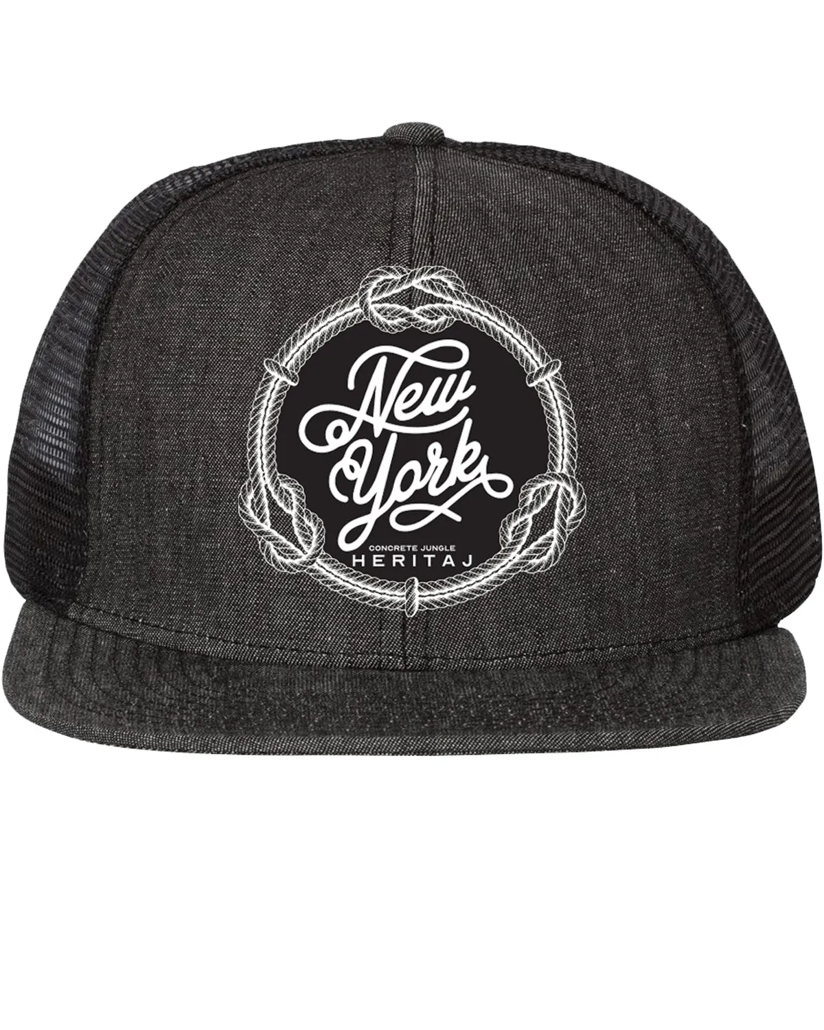 NEW YORK-CONCRETE JUNGLE-SNAPBACK (BLACK DENIM)