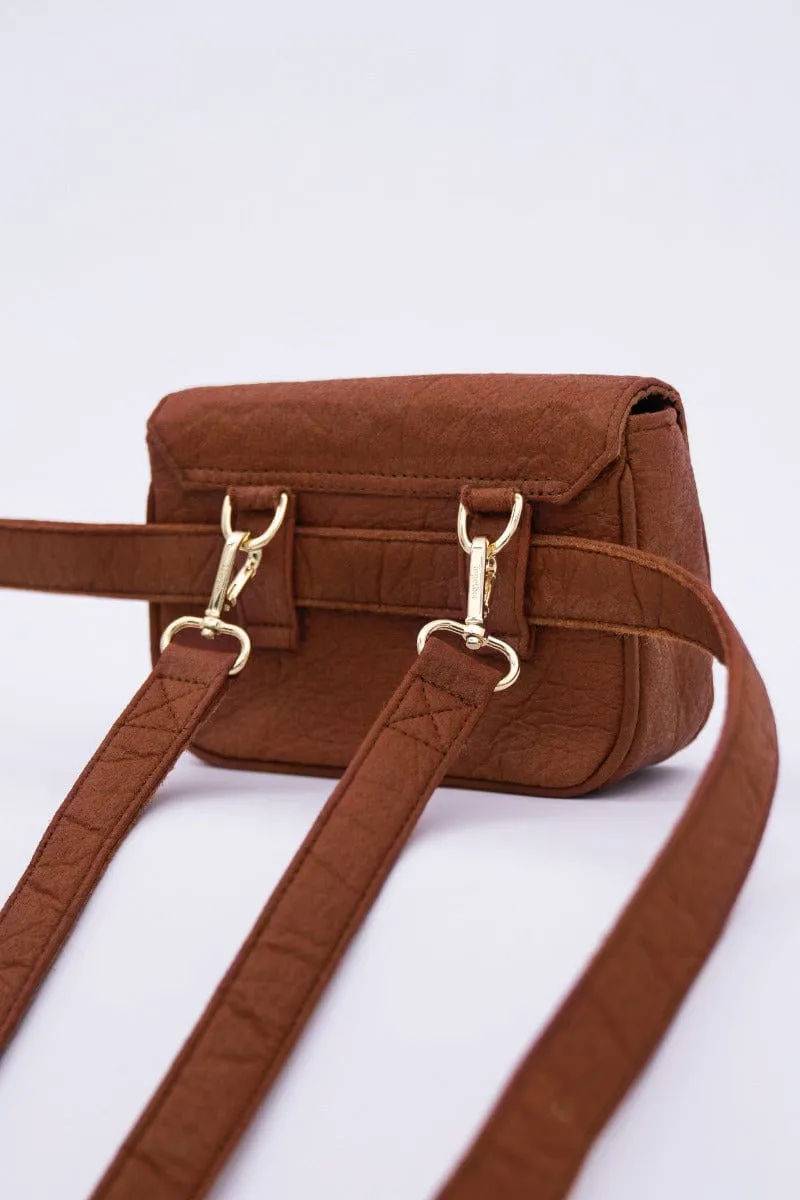 New York Piatex Vegan Leather Belt Bag | Mocha