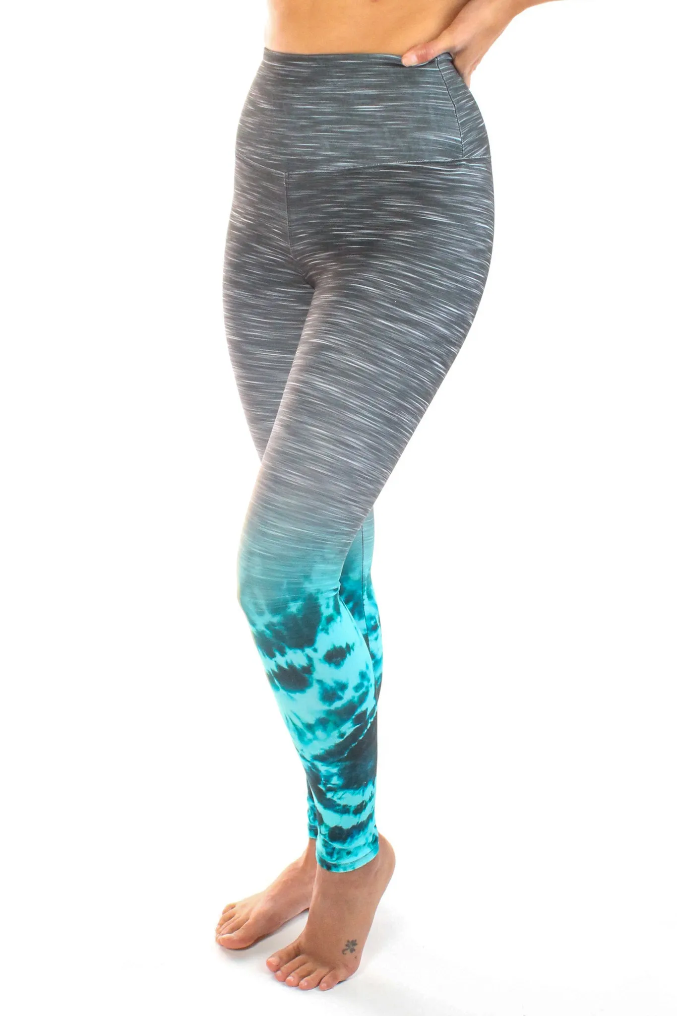 Ocean Striated High Compression Tie Dye Legging