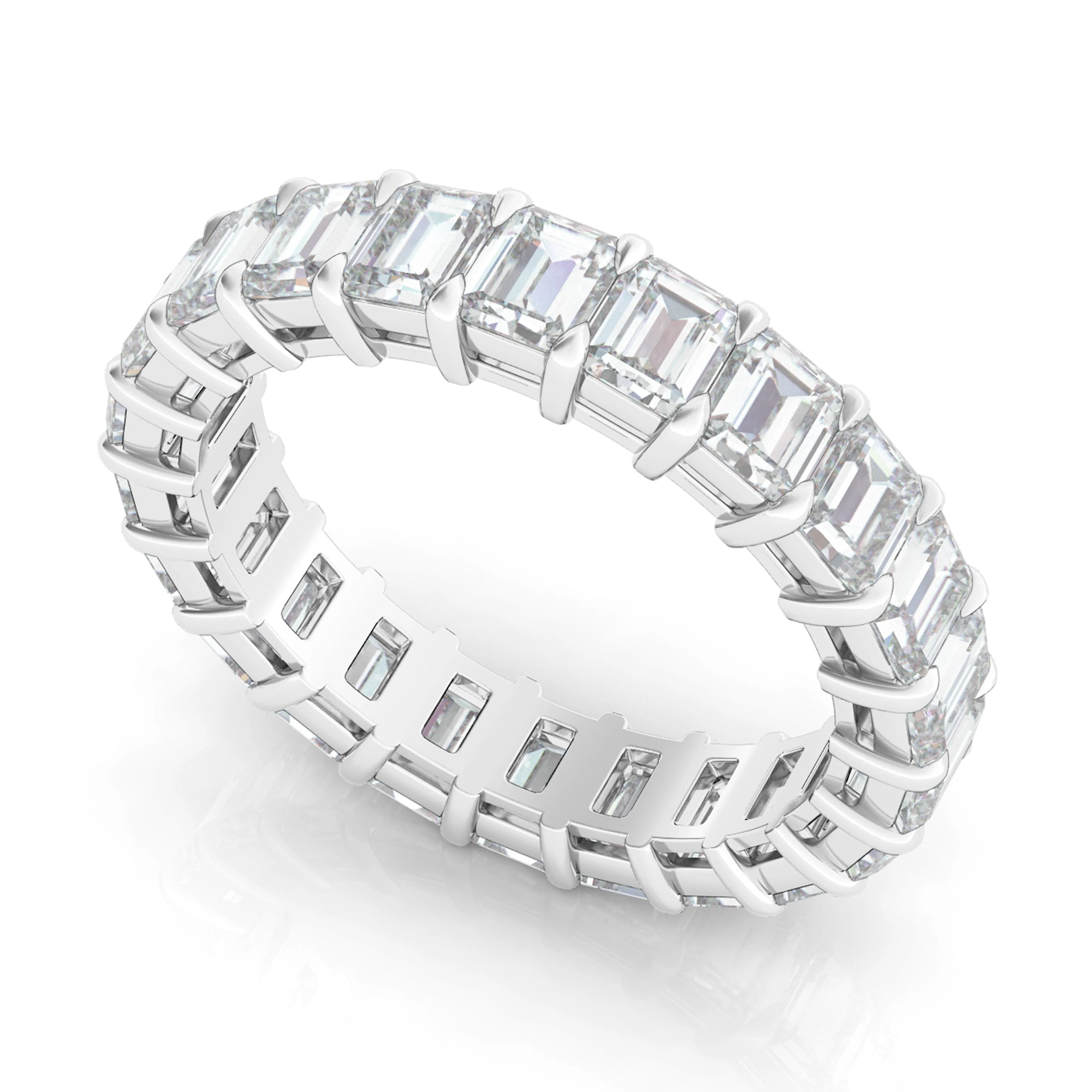 Petite Emerald Cut Diamond Eternity Band