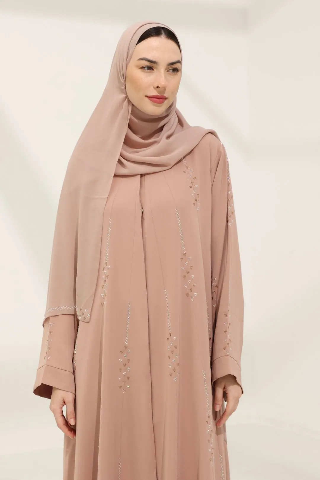 PO II : Blaire Abaya in Light Peach