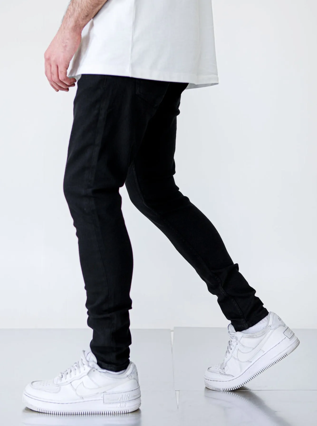 Premium 4x Stretch Solid Black Jeans