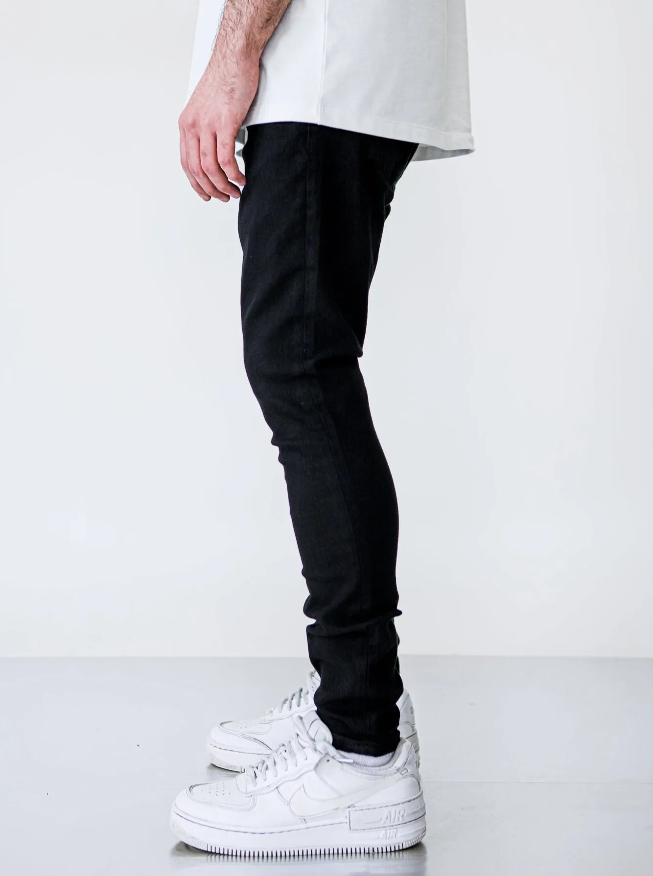 Premium 4x Stretch Solid Black Jeans