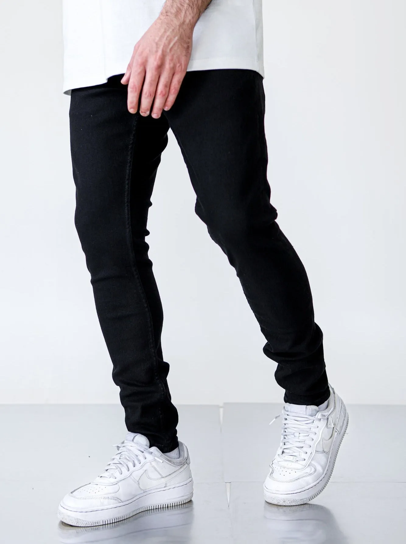 Premium 4x Stretch Solid Black Jeans