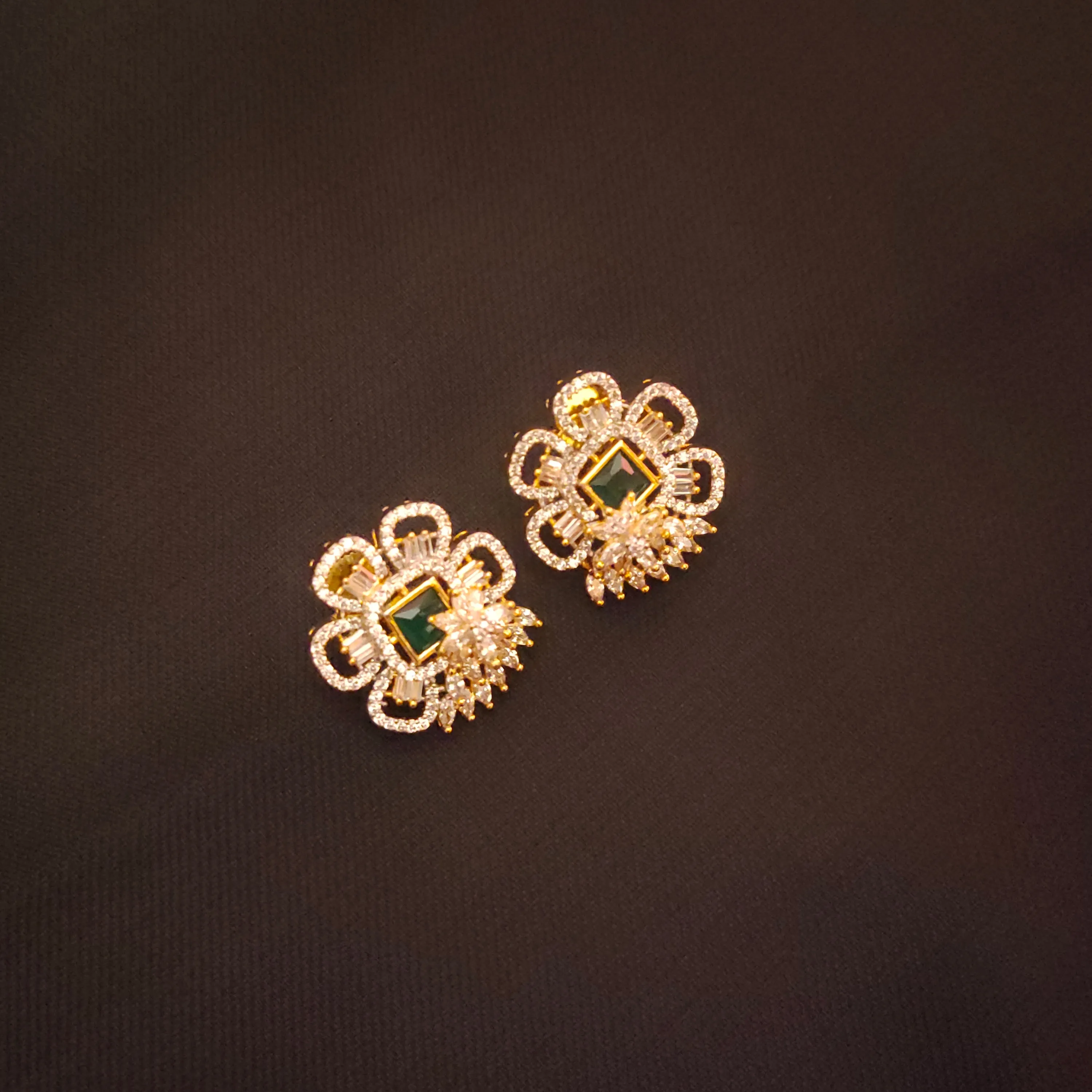 "Dazzling Elegance: Discover the Stunning Charm of Asp Fashion Jewellery's Classy American Diamond Studs Earrings"