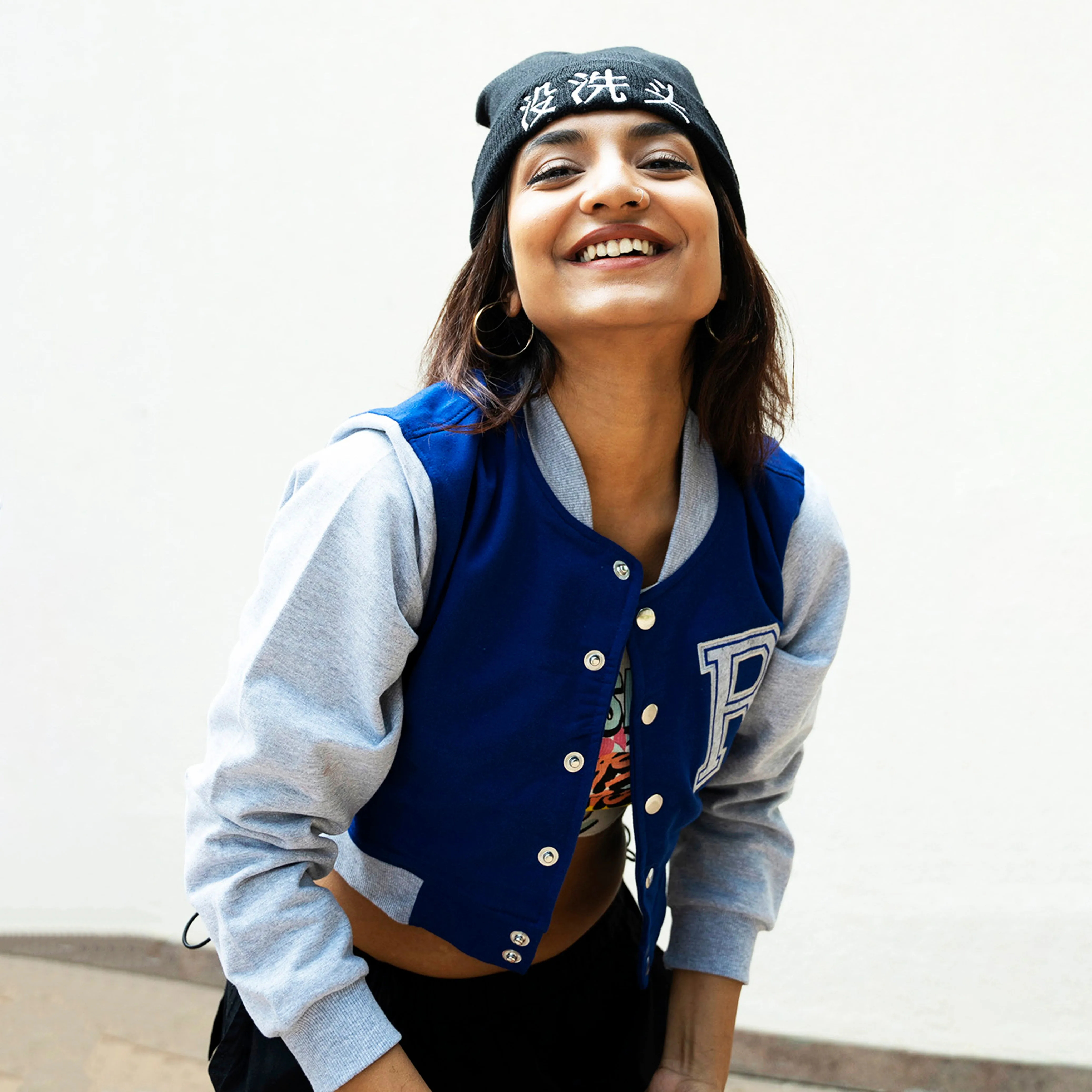 Red Crop Varsity Jacket