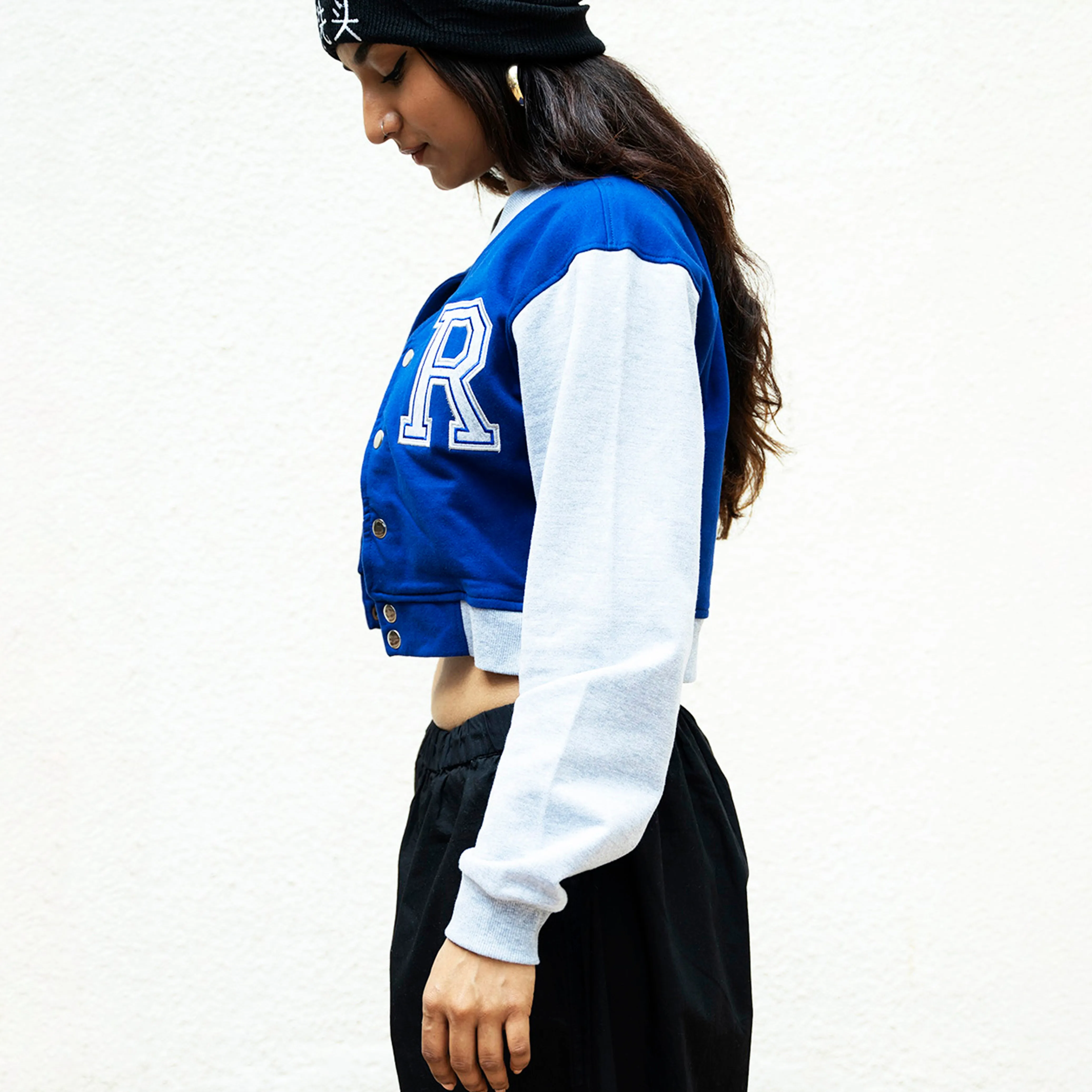 Red Crop Varsity Jacket