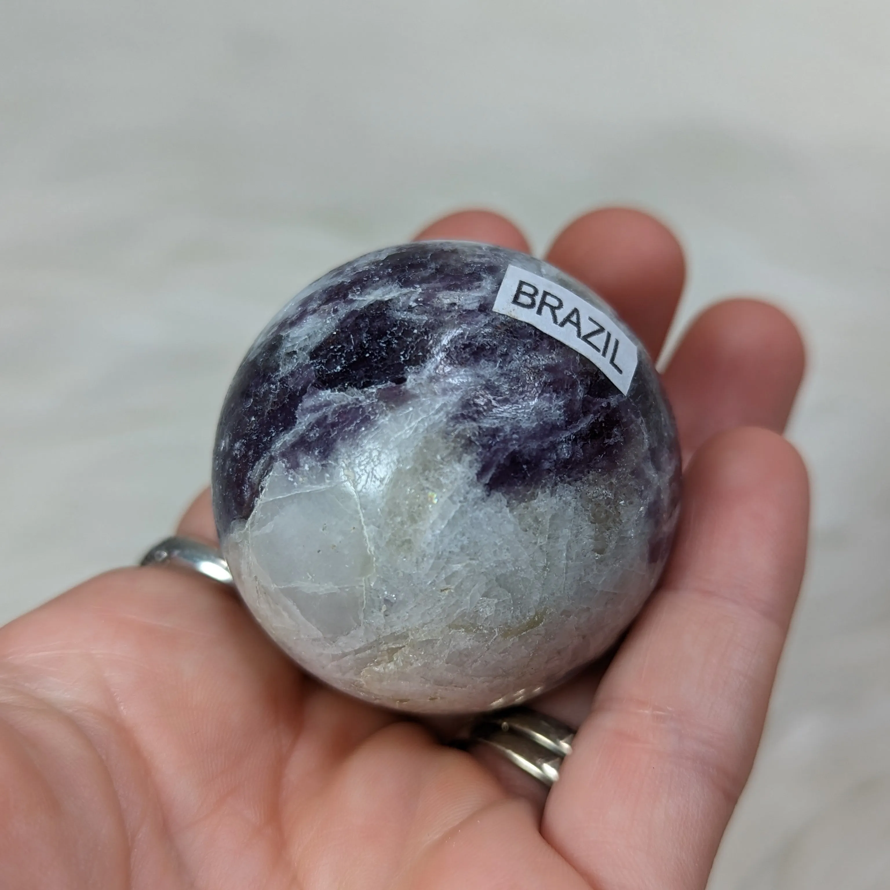 RESERVED | ONE Calming, Sparkling Lepidolite Sphere ~ Size Small