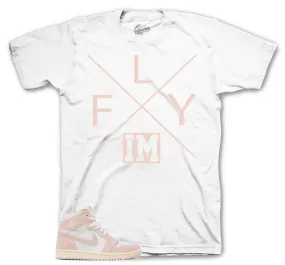 Retro 1 Washed Pink Shirt - I'm Fly - White