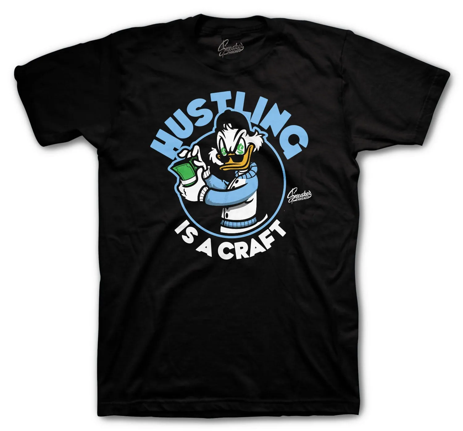 Retro 9 University Blue Shirt - Hustling - Black