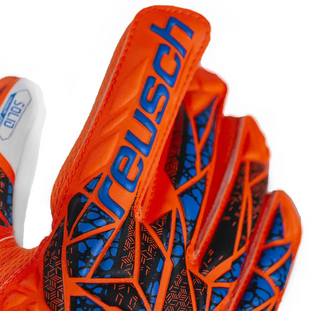 Reusch Attrakt Grip GK Gloves (Orange/Blue)