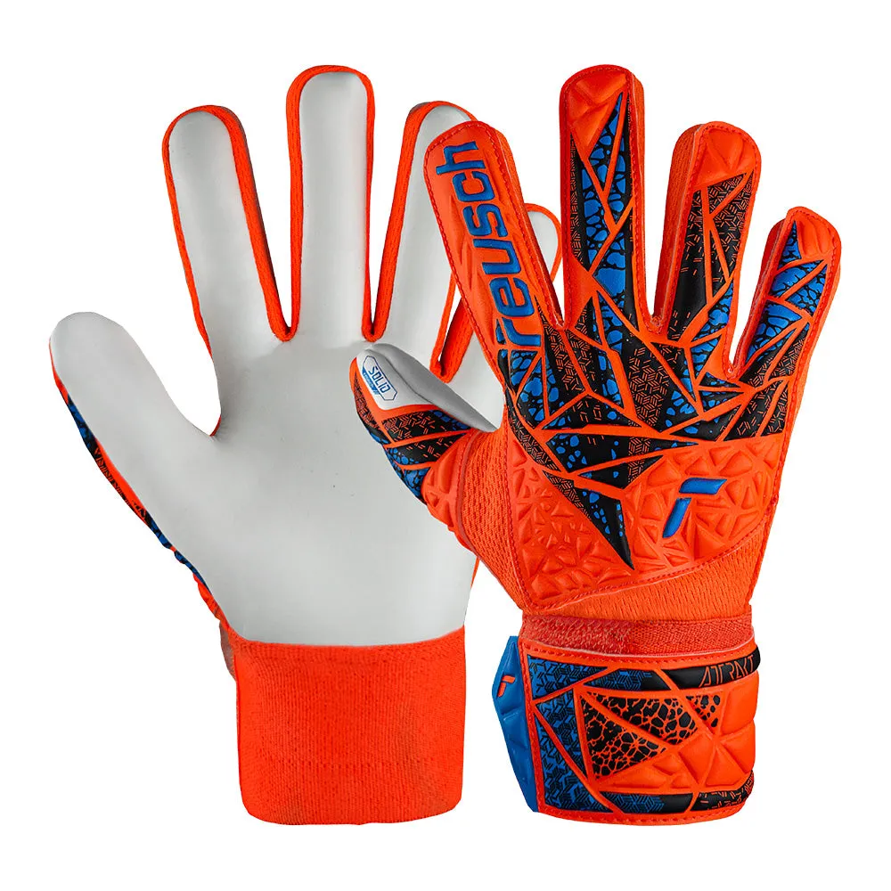 Reusch Attrakt Grip GK Gloves (Orange/Blue)