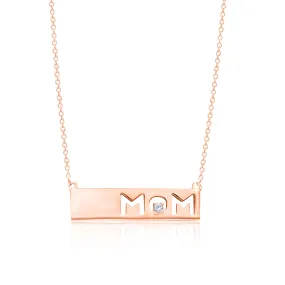 Rose Gold Diamond Eternal Mom Necklace