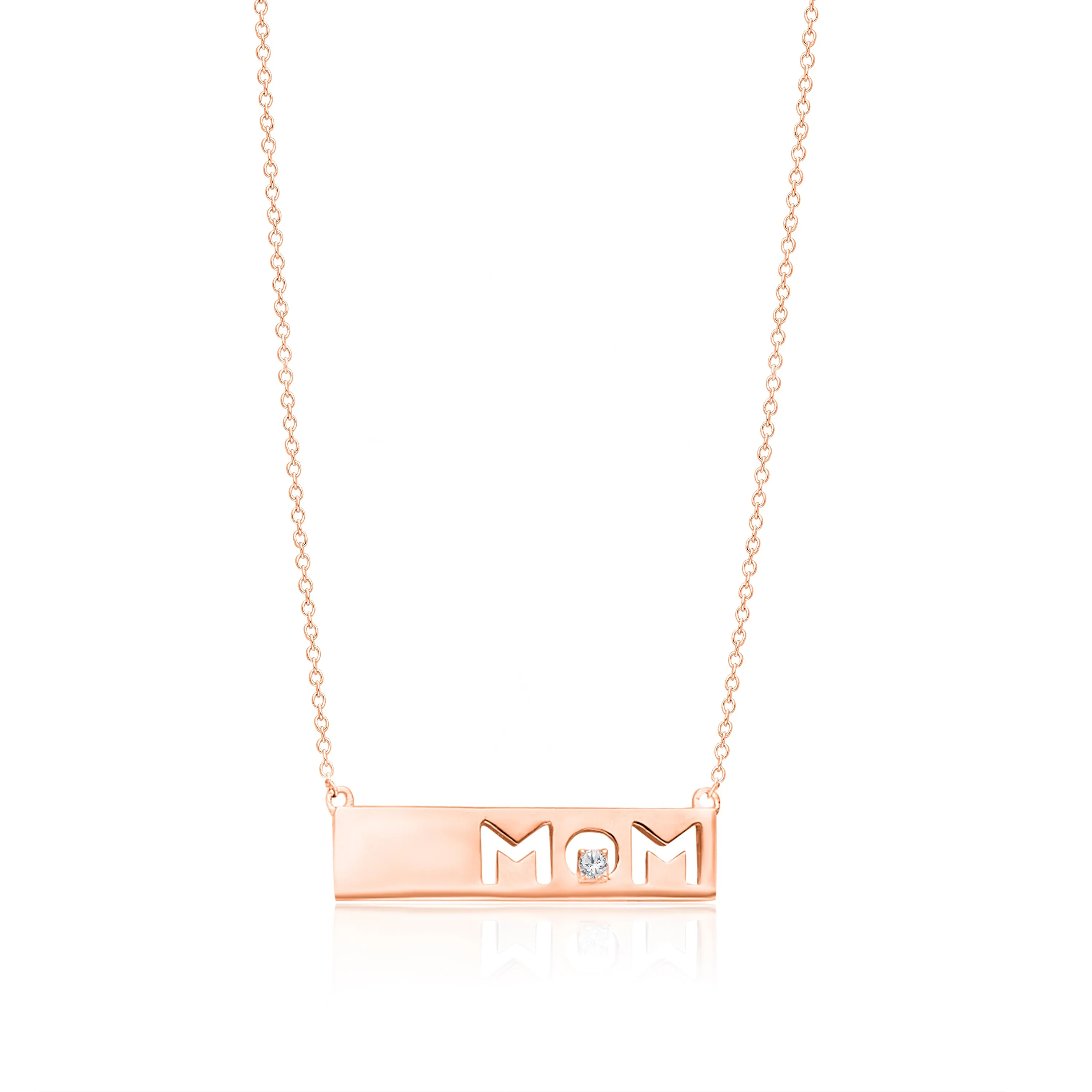 Rose Gold Diamond Eternal Mom Necklace