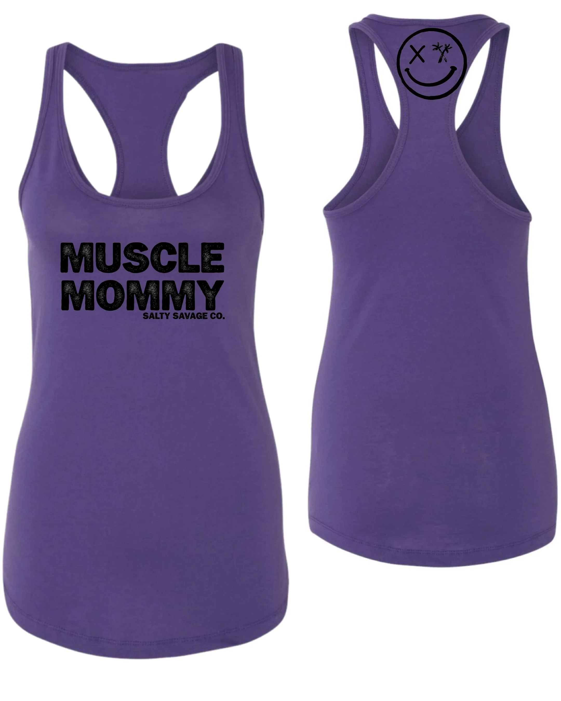 Salty Savage Ladies "MUSCLE MOMMY" Racerback Tank