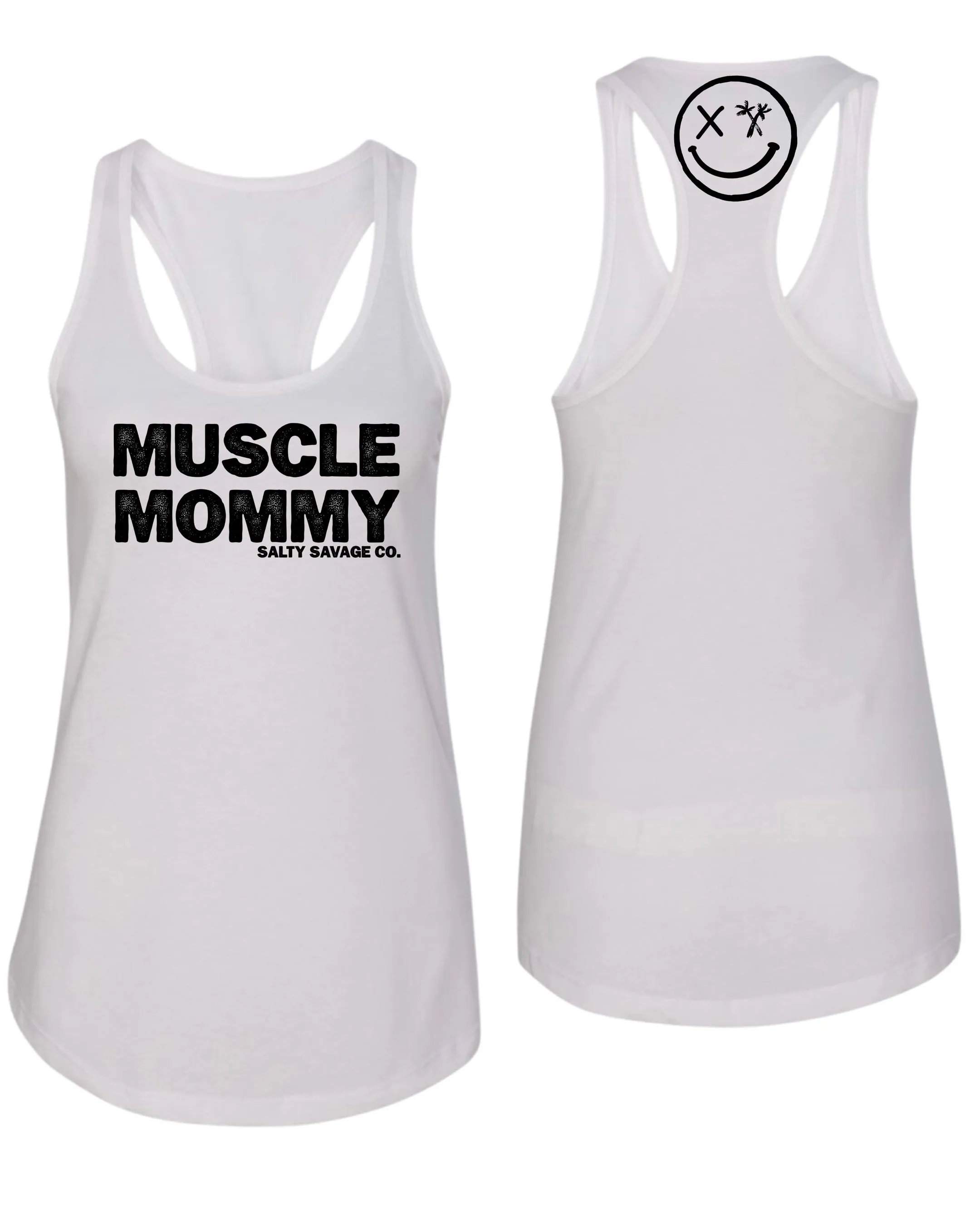 Salty Savage Ladies "MUSCLE MOMMY" Racerback Tank