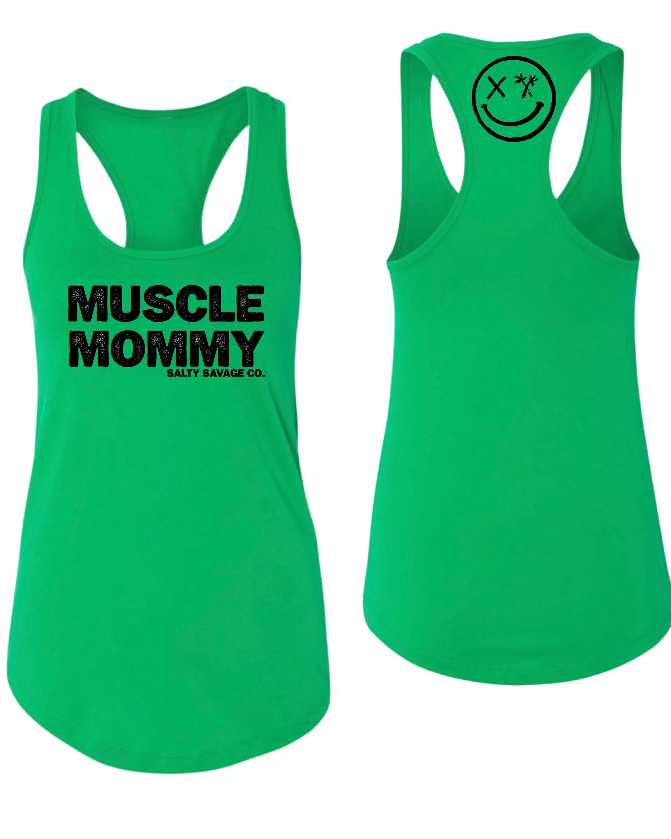 Salty Savage Ladies "MUSCLE MOMMY" Racerback Tank