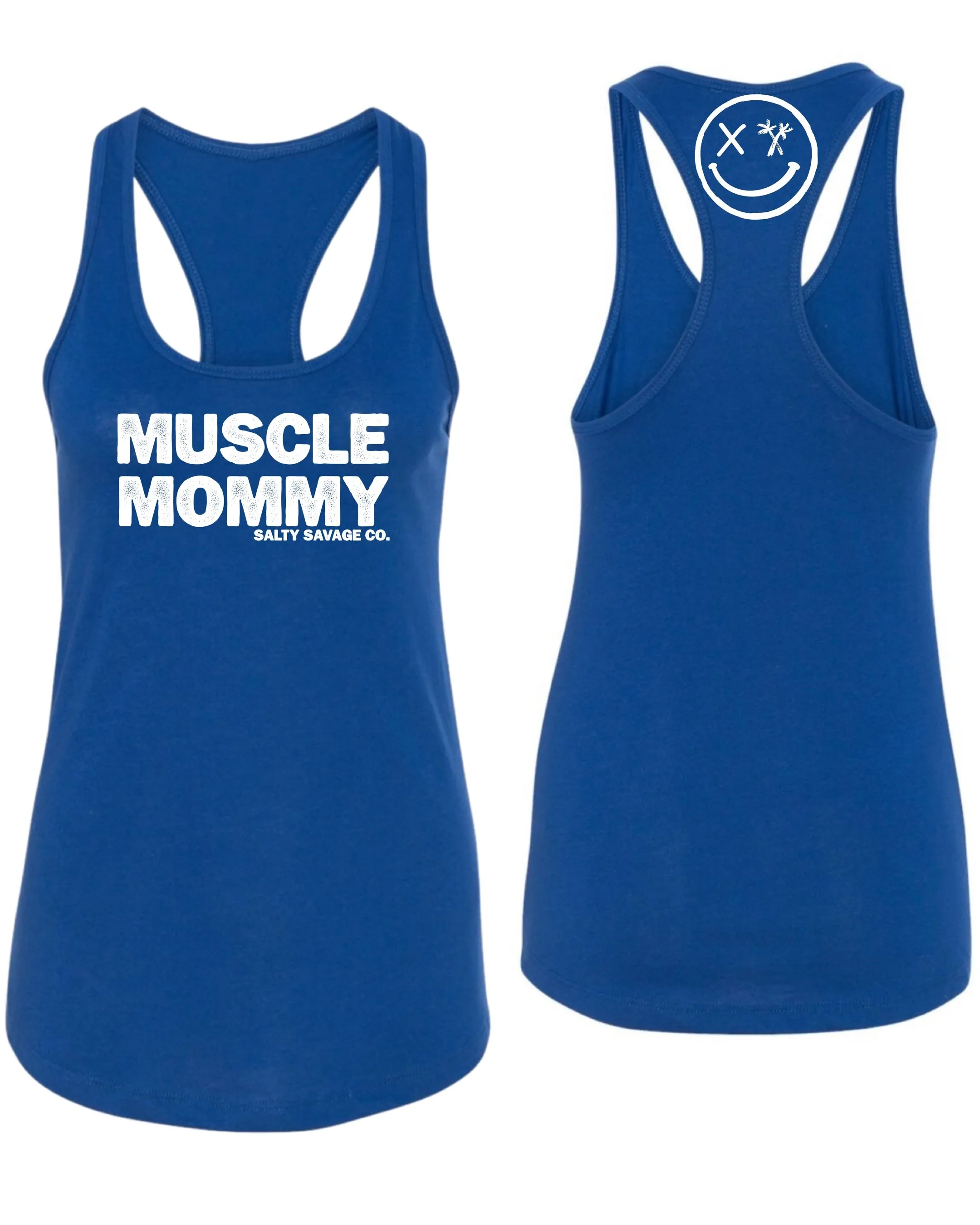 Salty Savage Ladies "MUSCLE MOMMY" Racerback Tank