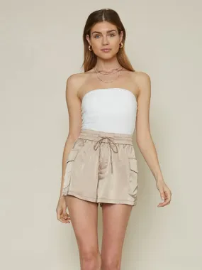 Satin Drawstring Shorts