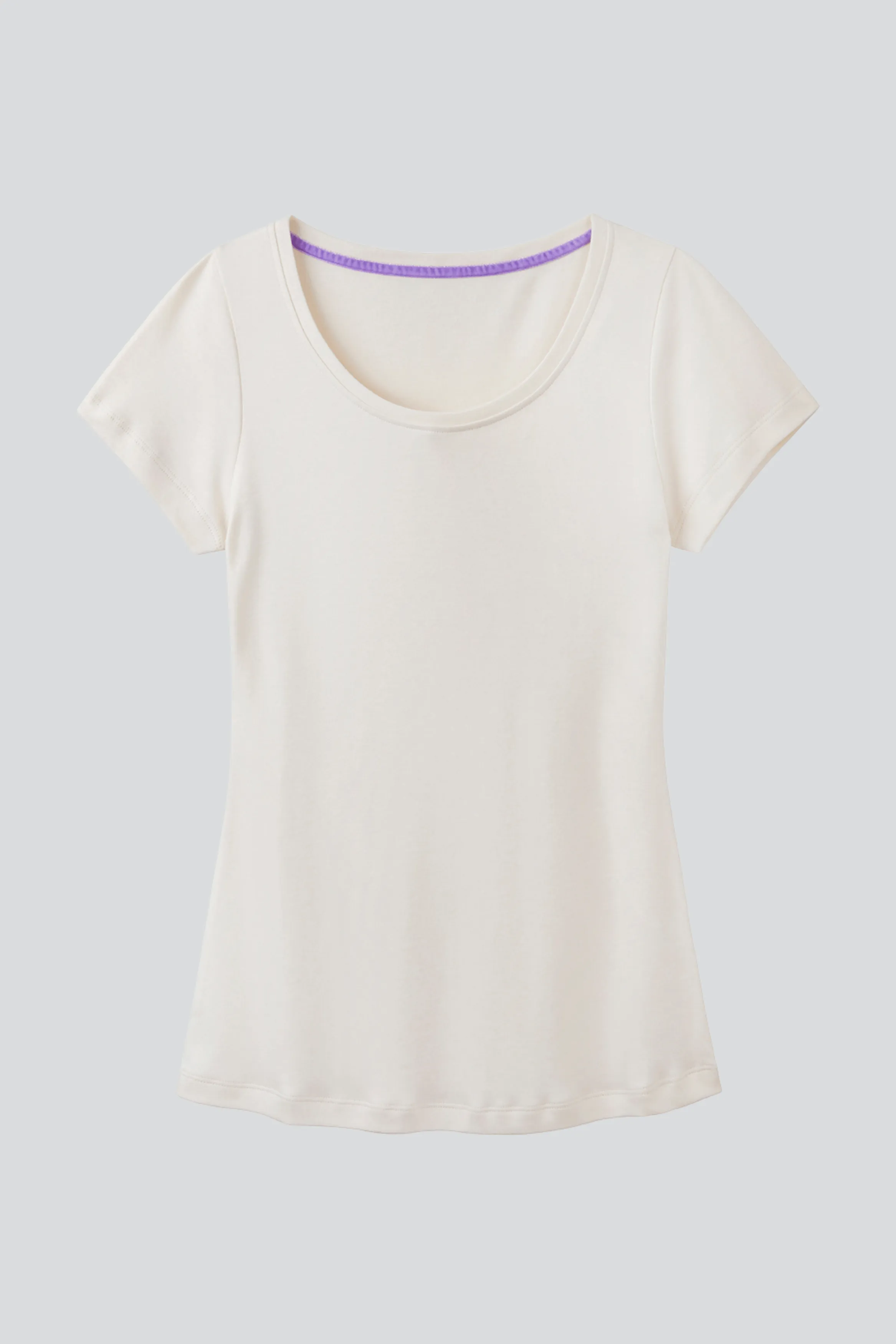 Scoop Neck Cotton & TENCEL Modal Blend T-shirt | Multiple Colours